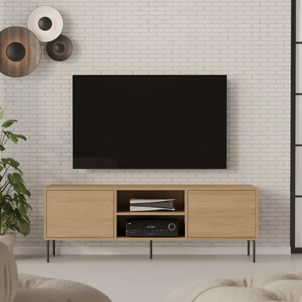 Nowoczesna Drewniana Komoda Rtv 180 Cm W Stylu Loft