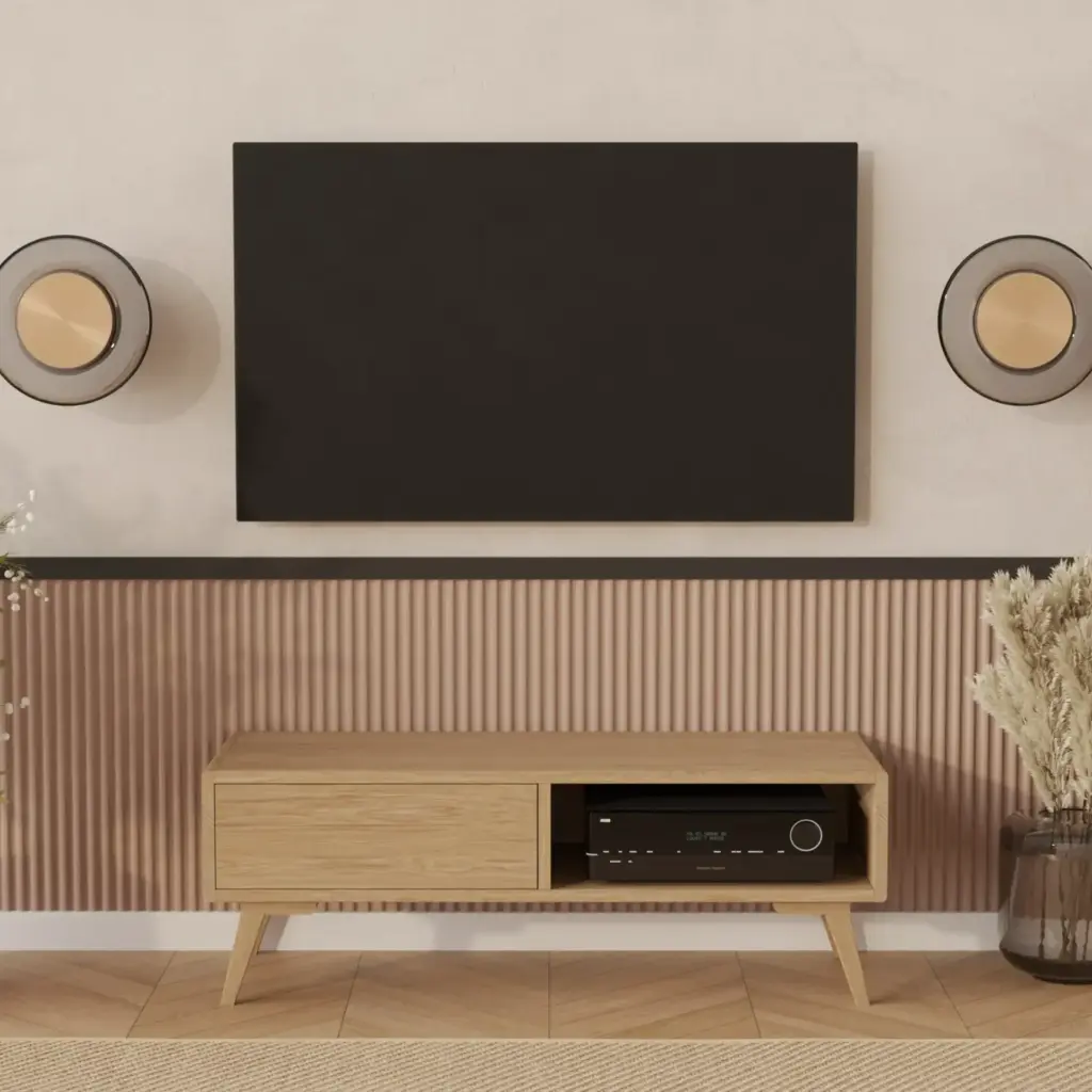 Szafka Pod Telewizor 120 X 45 Cm W Stylu Skandynawskim