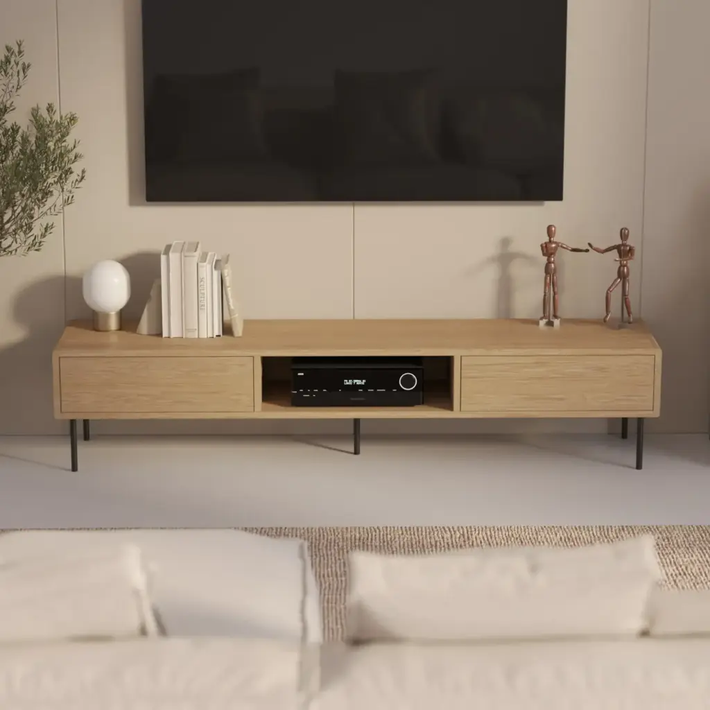 Szafka Rtv Debowa 200 Cm W Stylu Loft
