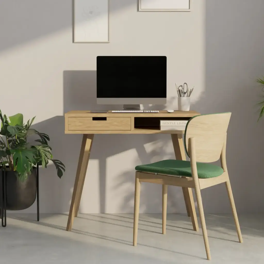 Biurko Z Drewna W Stylu Mid Century