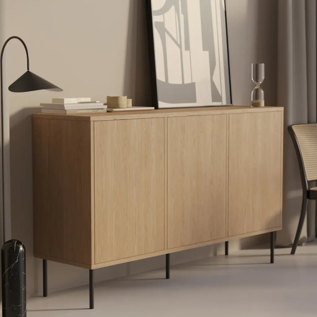 Komoda dębowa w stylu Loft 143 cm