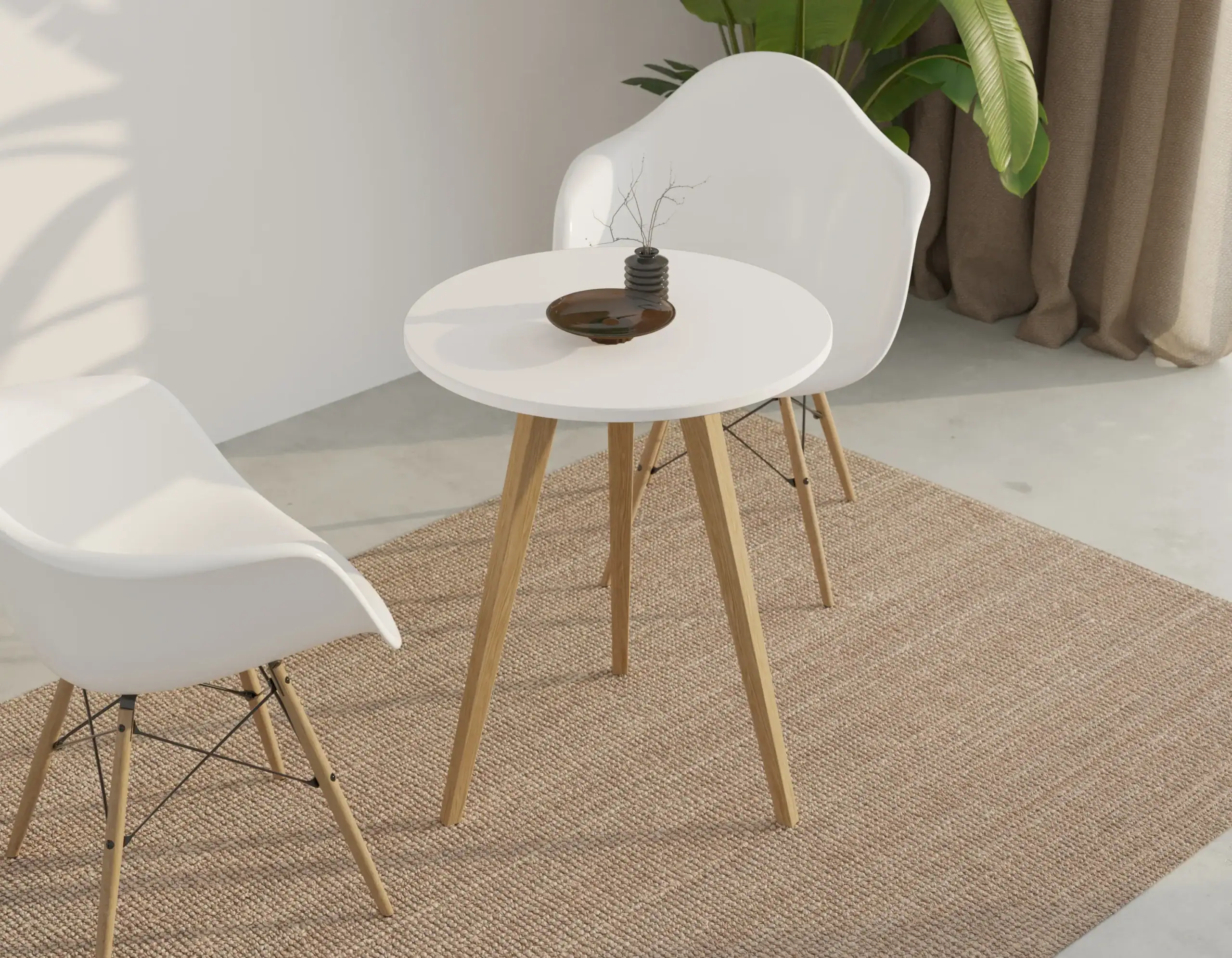 Stolik Pomocniczy Nocny Okragly 60 Cm