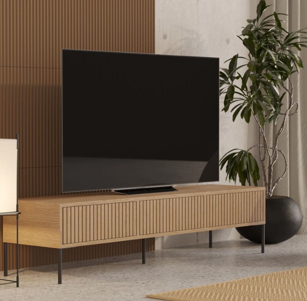 Szafka Pod Tv Z Lameli Debowych