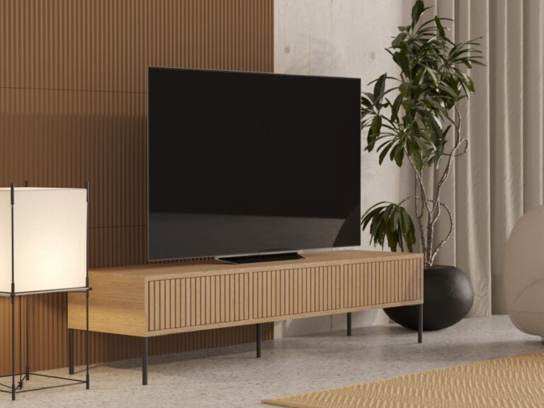 Szafka Pod Tv Z Lameli Debowych