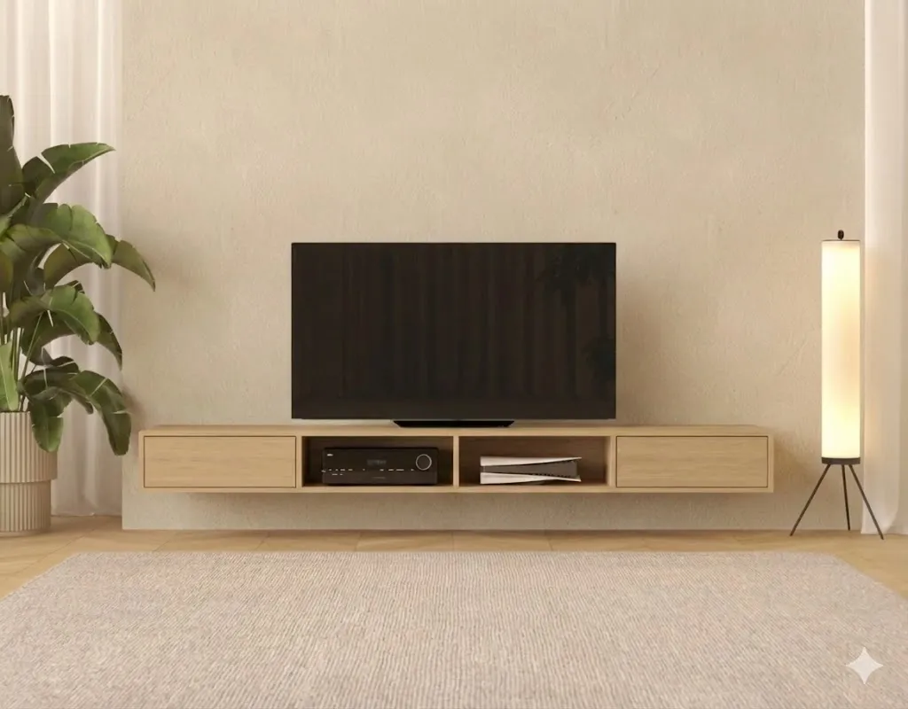 szafka rtv 240 cm wisząca z 2 frontami